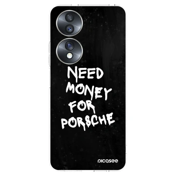 Picasee silikonska prozirna maskica za Honor 70 - Black Dollar