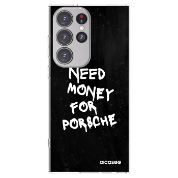 Picasee silikonska prozirna maskica za Samsung Galaxy S23 Ultra 5G - Black Dollar