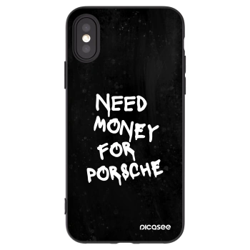 Picasee crna silikonska maskica za Apple iPhone X/XS - Black Dollar