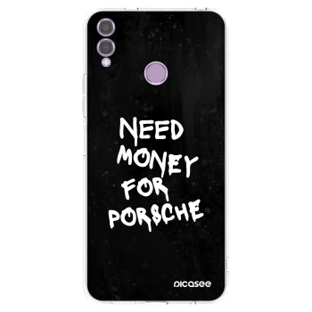 Picasee silikonska prozirna maskica za Honor 8X - Black Dollar