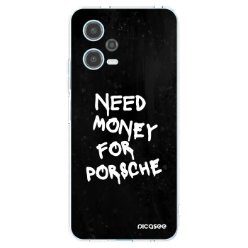 Picasee silikonska prozirna maskica za Xiaomi Redmi Note 12 5G - Black Dollar