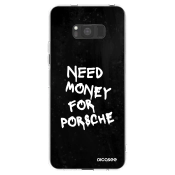 Picasee silikonska prozirna maskica za Samsung Galaxy S8 G950F - Black Dollar