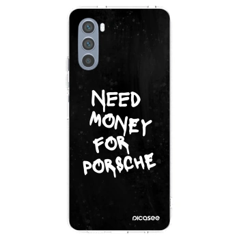 Picasee silikonska prozirna maskica za Motorola Moto G62 - Black Dollar