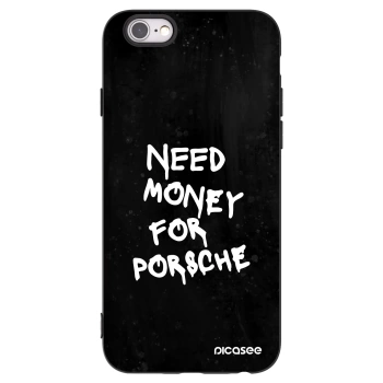 Picasee crna silikonska maskica za Apple iPhone 6/6S - Black Dollar