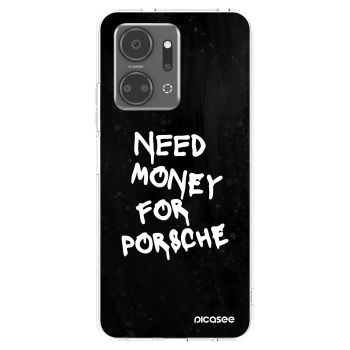 Picasee silikonska prozirna maskica za Honor X7a - Black Dollar