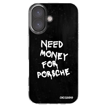 Picasee silikonska prozirna maskica za Apple iPhone 16 - Black Dollar