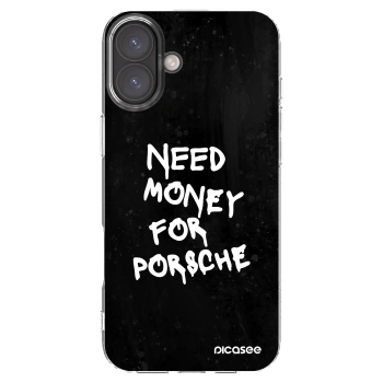 Picasee silikonska prozirna maskica za Apple iPhone 16 Plus - Black Dollar