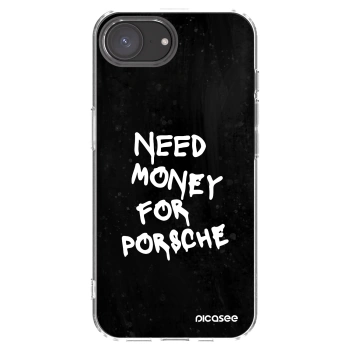 Picasee silikonska prozirna maskica za Apple iPhone 16e - Black Dollar