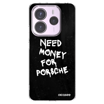 Picasee silikonska prozirna maskica za Xiaomi Redmi Note 14 5G - Black Dollar