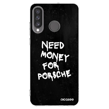 Picasee silikonska prozirna maskica za Huawei P30 Lite - Black Dollar