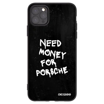 Picasee crna silikonska maskica za Apple iPhone 11 Pro Max - Black Dollar