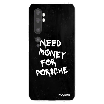 Picasee silikonska prozirna maskica za Xiaomi Mi Note 10 (Pro) - Black Dollar