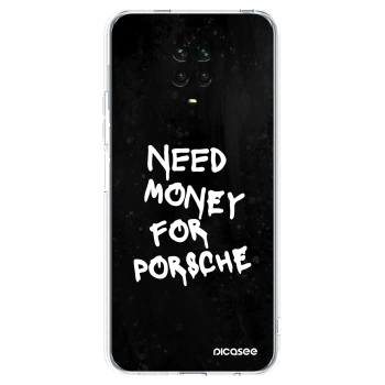 Picasee silikonska prozirna maskica za Xiaomi Redmi Note 9S - Black Dollar