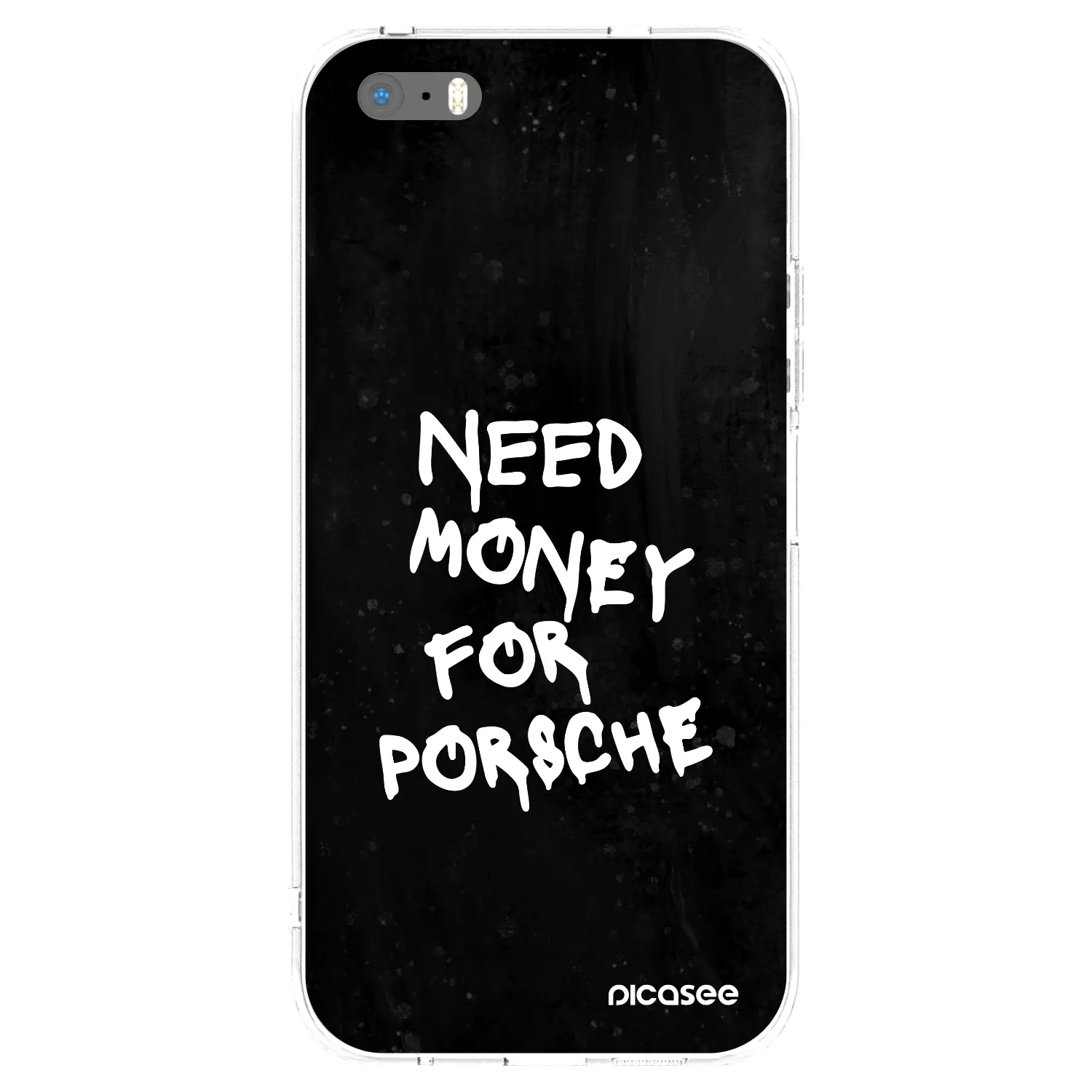 Picasee silikonska prozirna maskica za Apple iPhone 5/5S/SE - Black Dollar