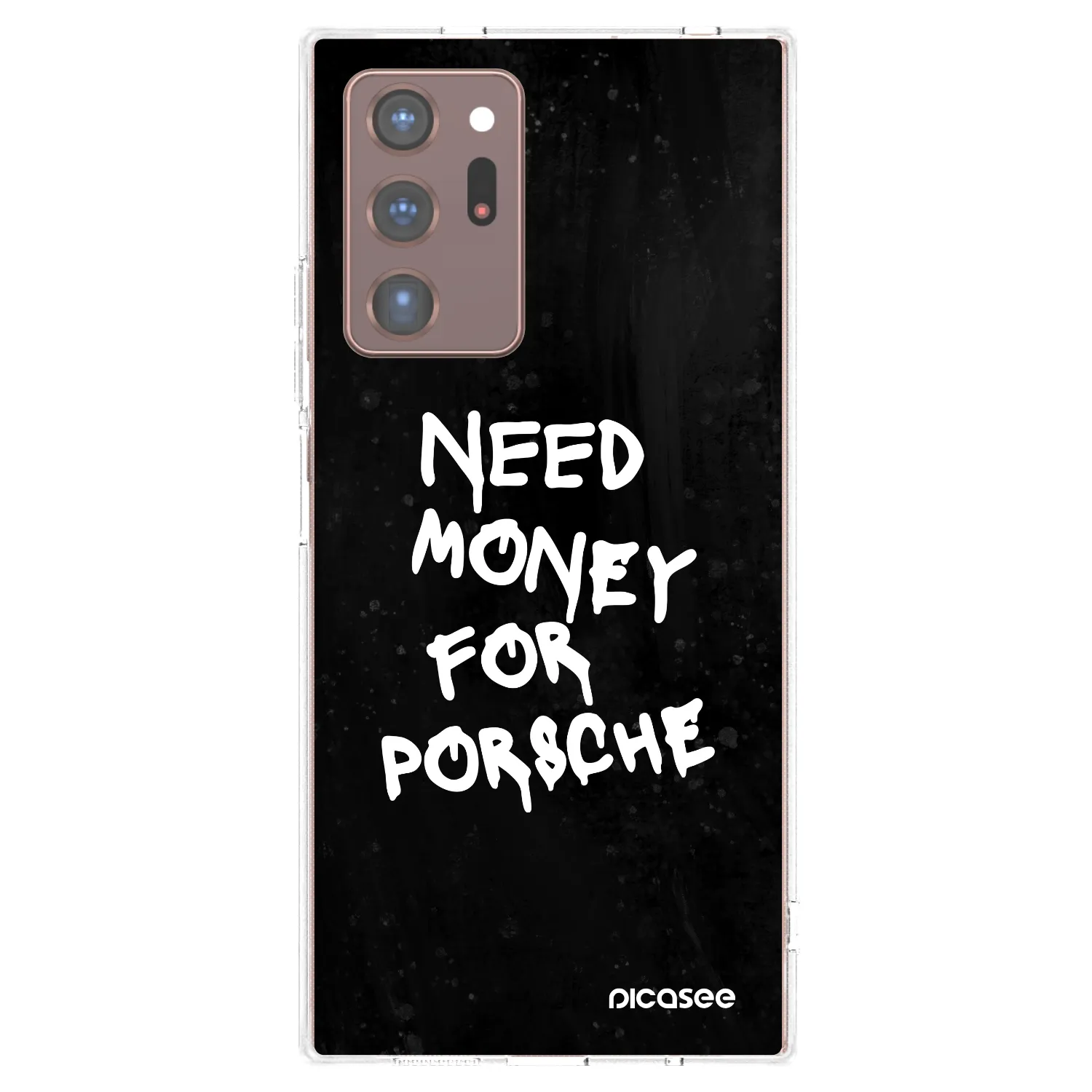 Picasee silikonska prozirna maskica za Samsung Galaxy Note 20 Ultra - Black Dollar