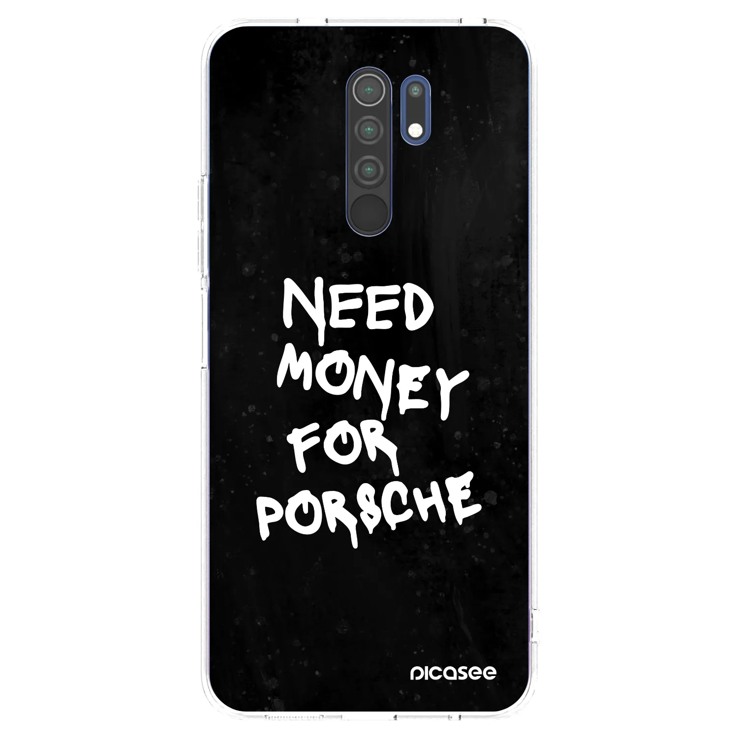 Picasee silikonska prozirna maskica za Xiaomi Redmi 9 - Black Dollar