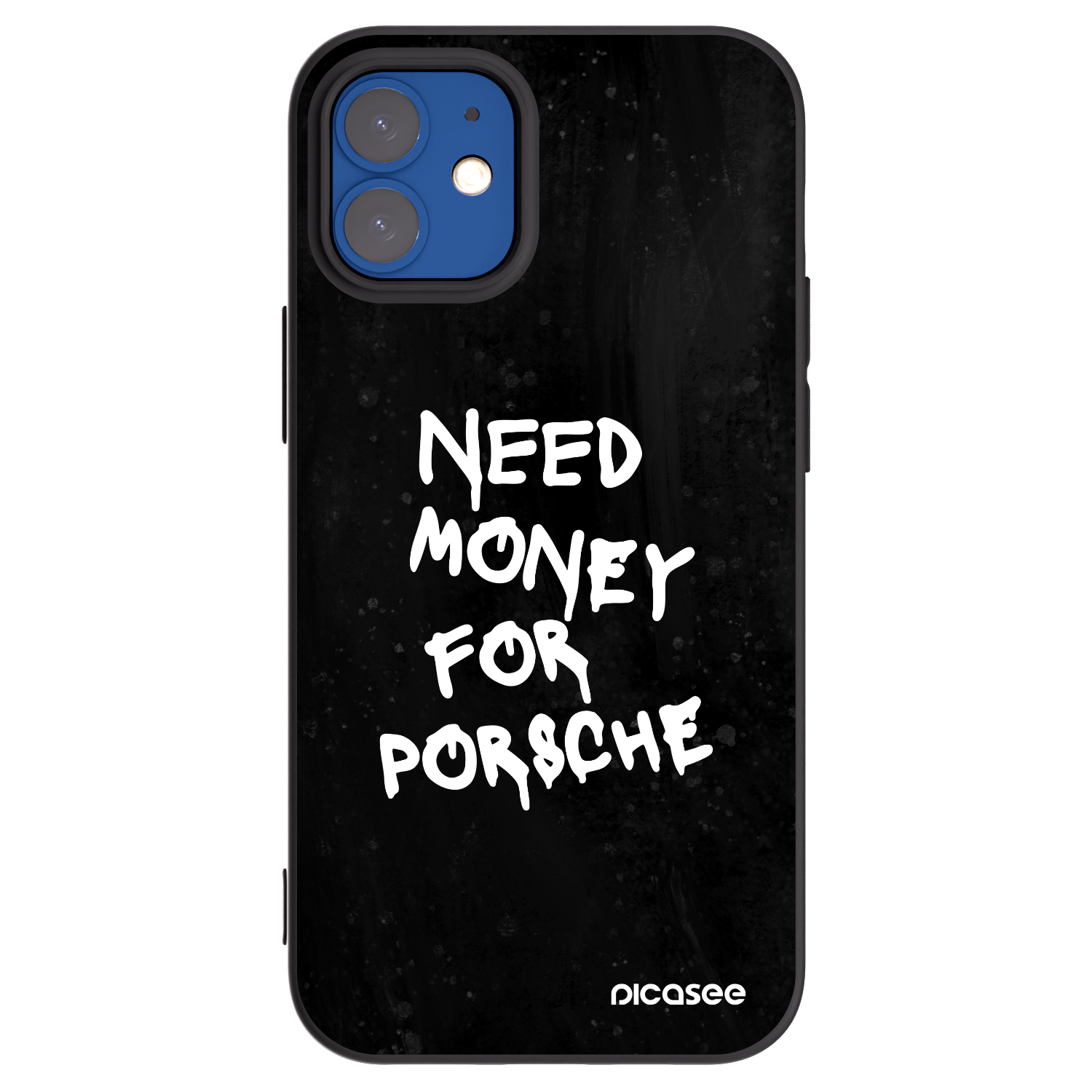 Picasee crna silikonska maskica za Apple iPhone 12 mini - Black Dollar