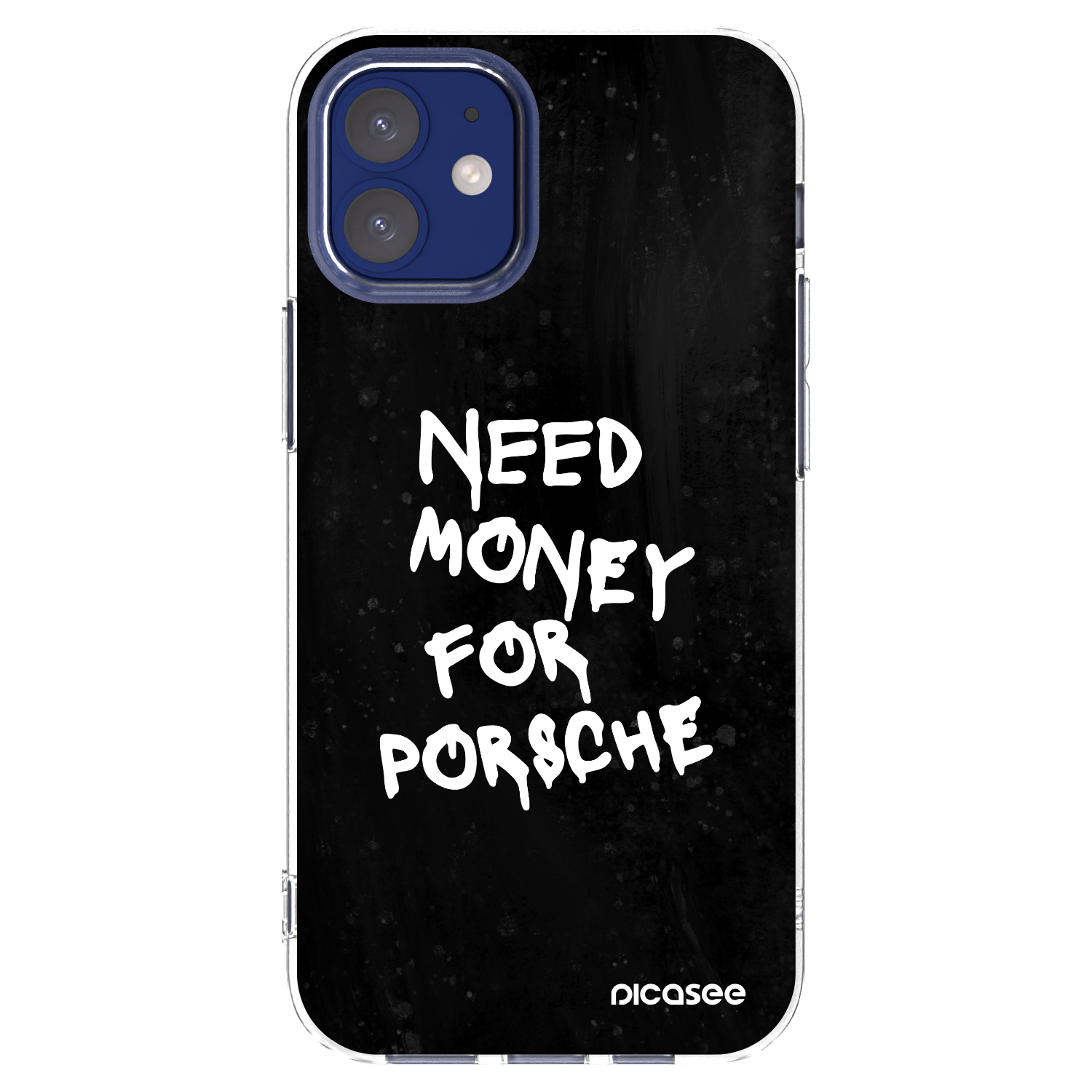 Picasee silikonska prozirna maskica za Apple iPhone 12 mini - Black Dollar