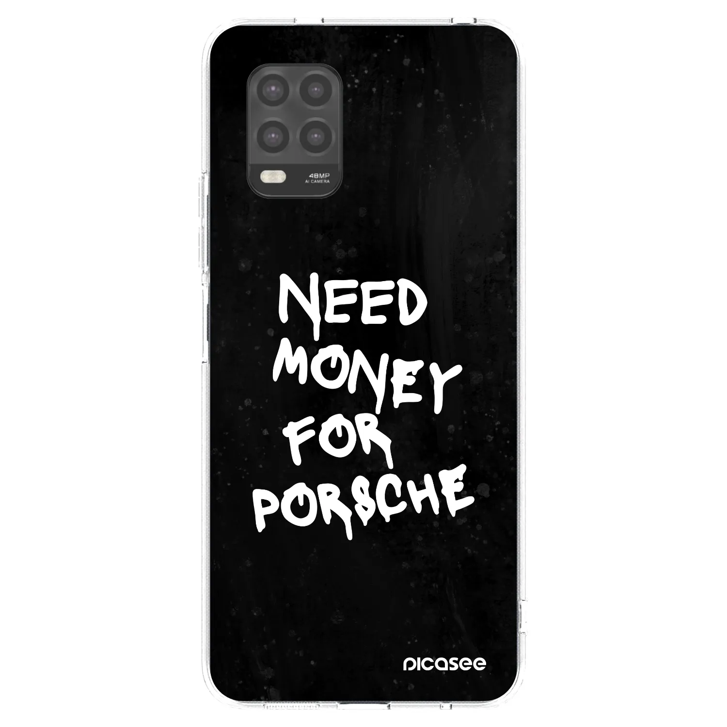 Picasee silikonska prozirna maskica za Xiaomi Mi 10 Lite - Black Dollar