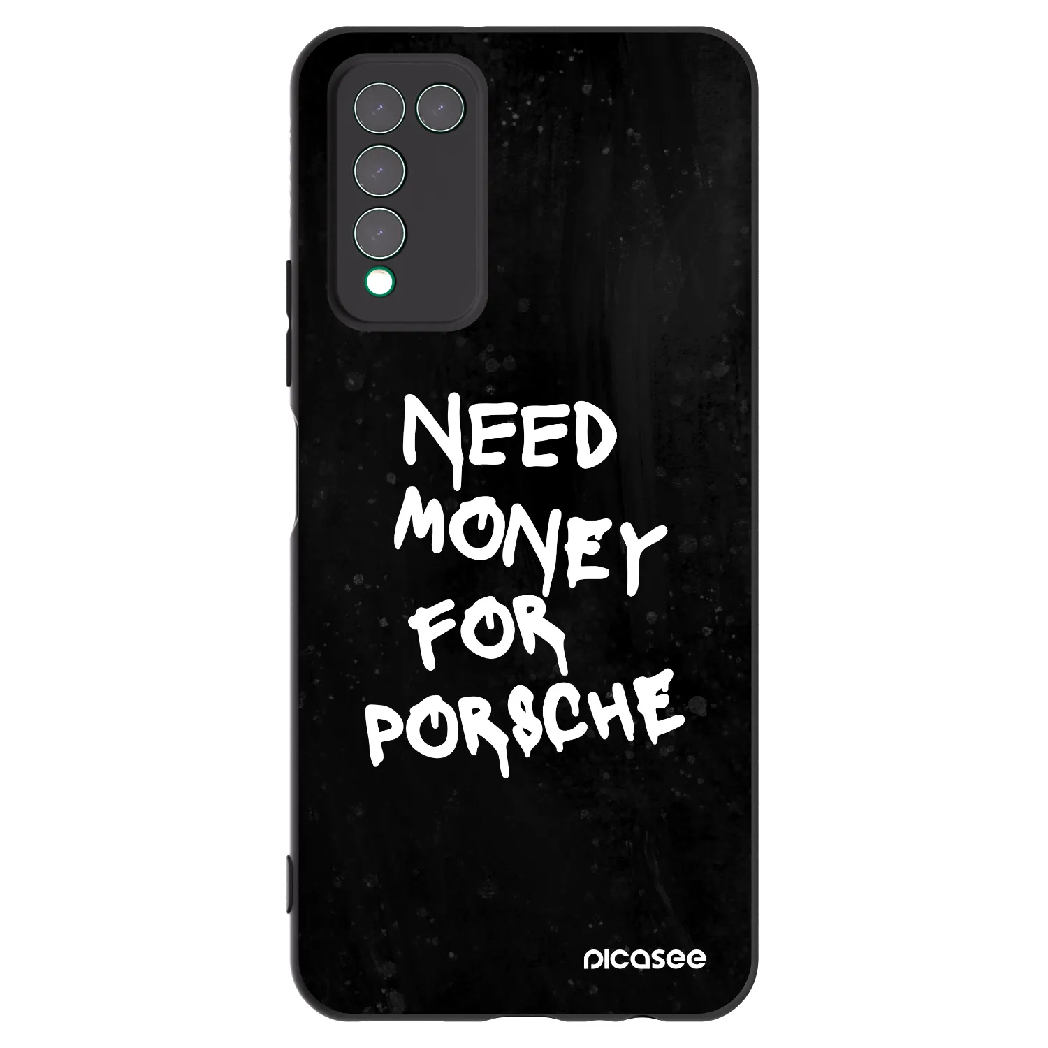 Picasee crna silikonska maskica za Honor 10X Lite - Black Dollar