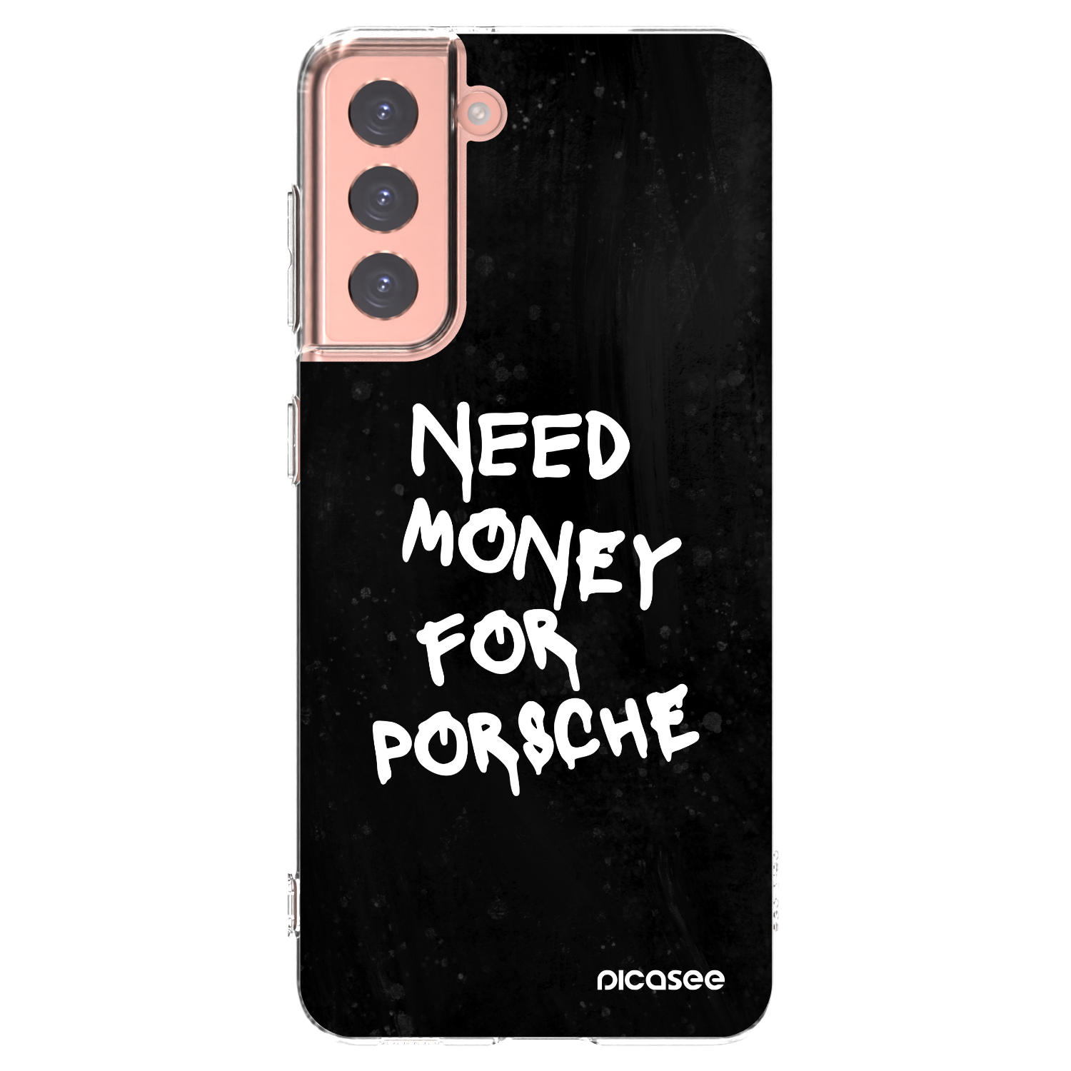 Picasee silikonska prozirna maskica za Samsung Galaxy S21 5G G991B - Black Dollar