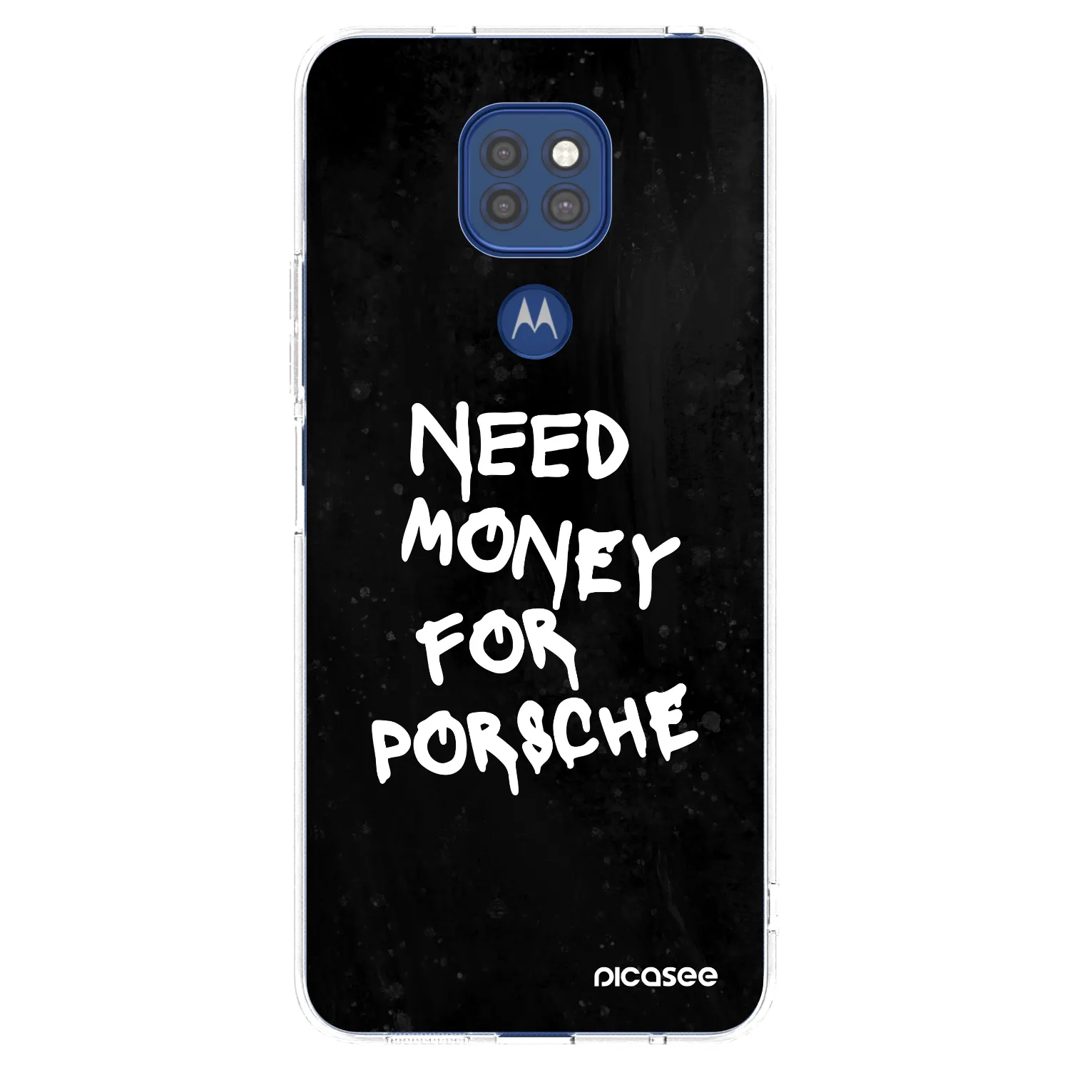 Picasee silikonska prozirna maskica za Motorola Moto G9 Play - Black Dollar