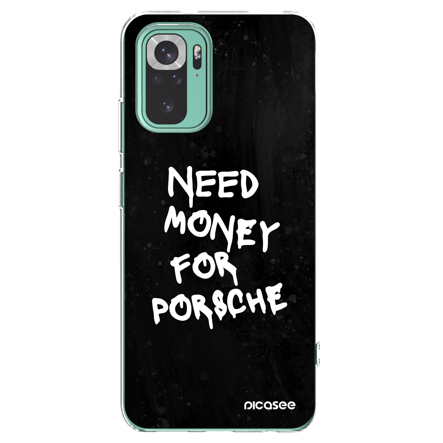 Picasee silikonska prozirna maskica za Xiaomi Redmi Note 10 Pro - Black Dollar