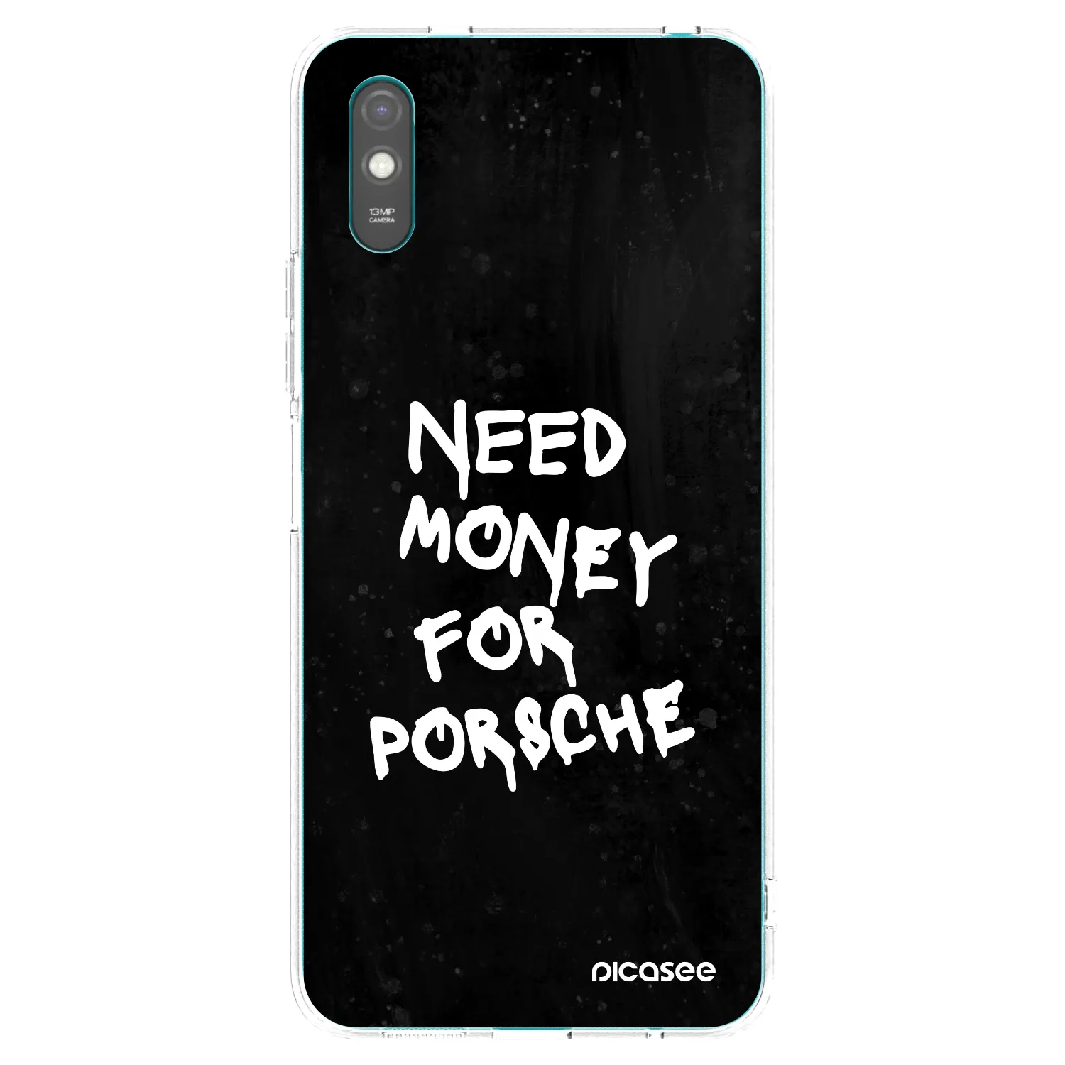 Picasee silikonska prozirna maskica za Xiaomi Redmi 9AT - Black Dollar