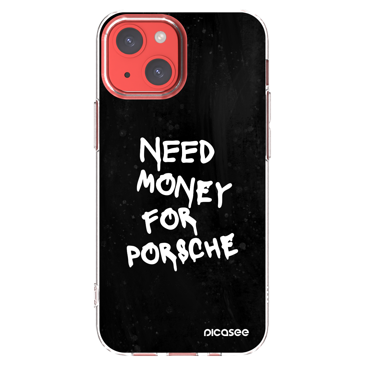 Picasee silikonska prozirna maskica za Apple iPhone 13 mini - Black Dollar
