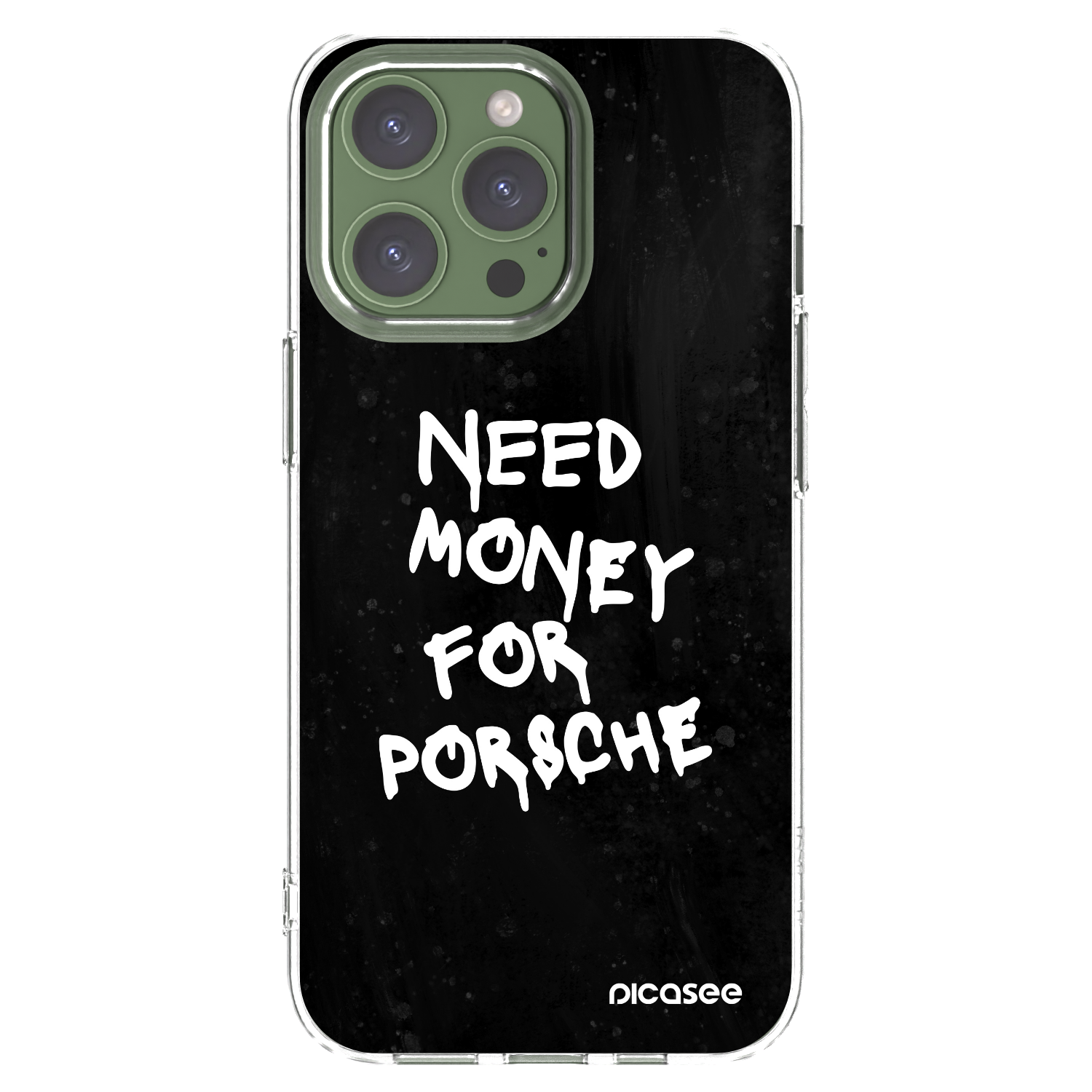 Picasee silikonska prozirna maskica za Apple iPhone 13 Pro - Black Dollar