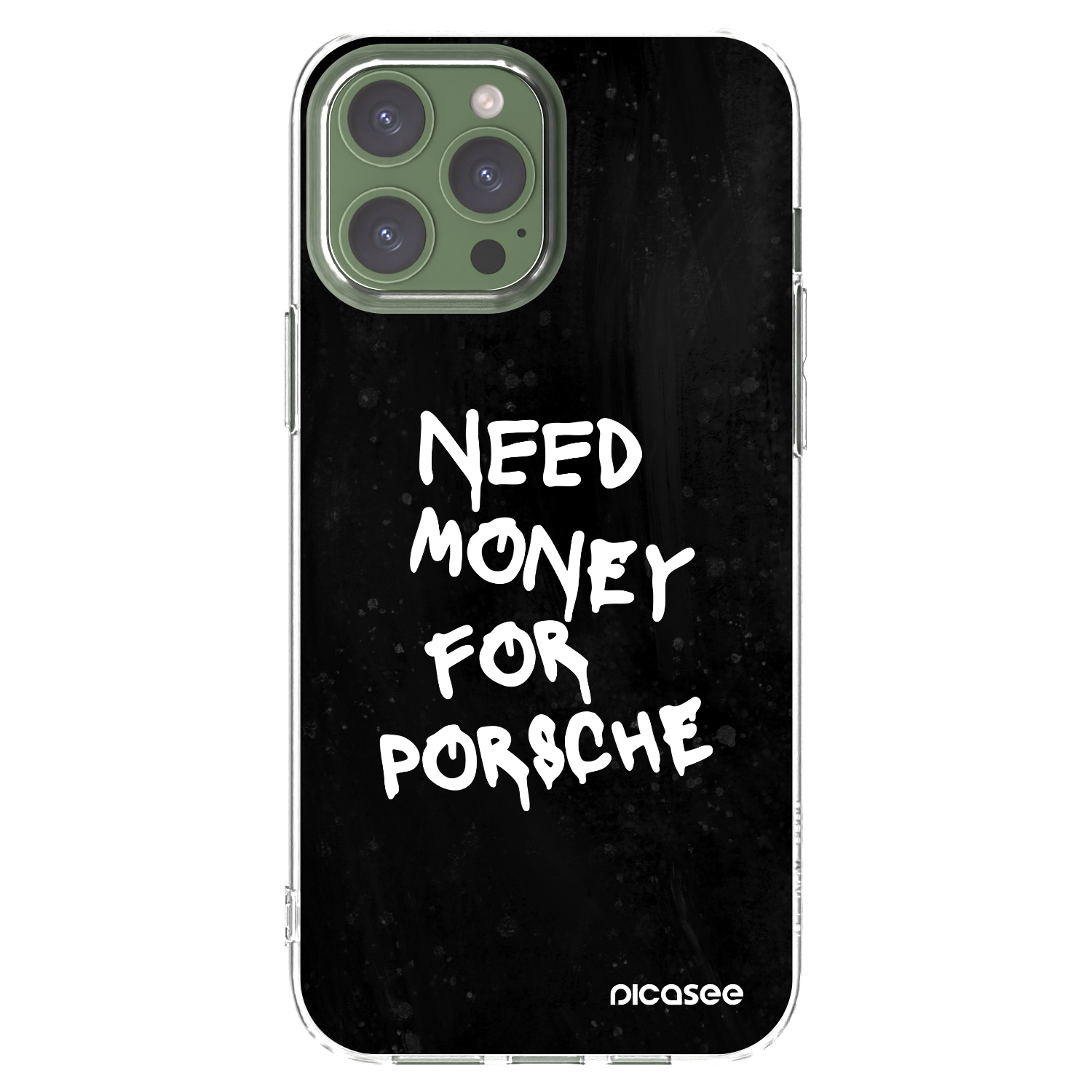 Picasee silikonska prozirna maskica za Apple iPhone 13 Pro Max - Black Dollar