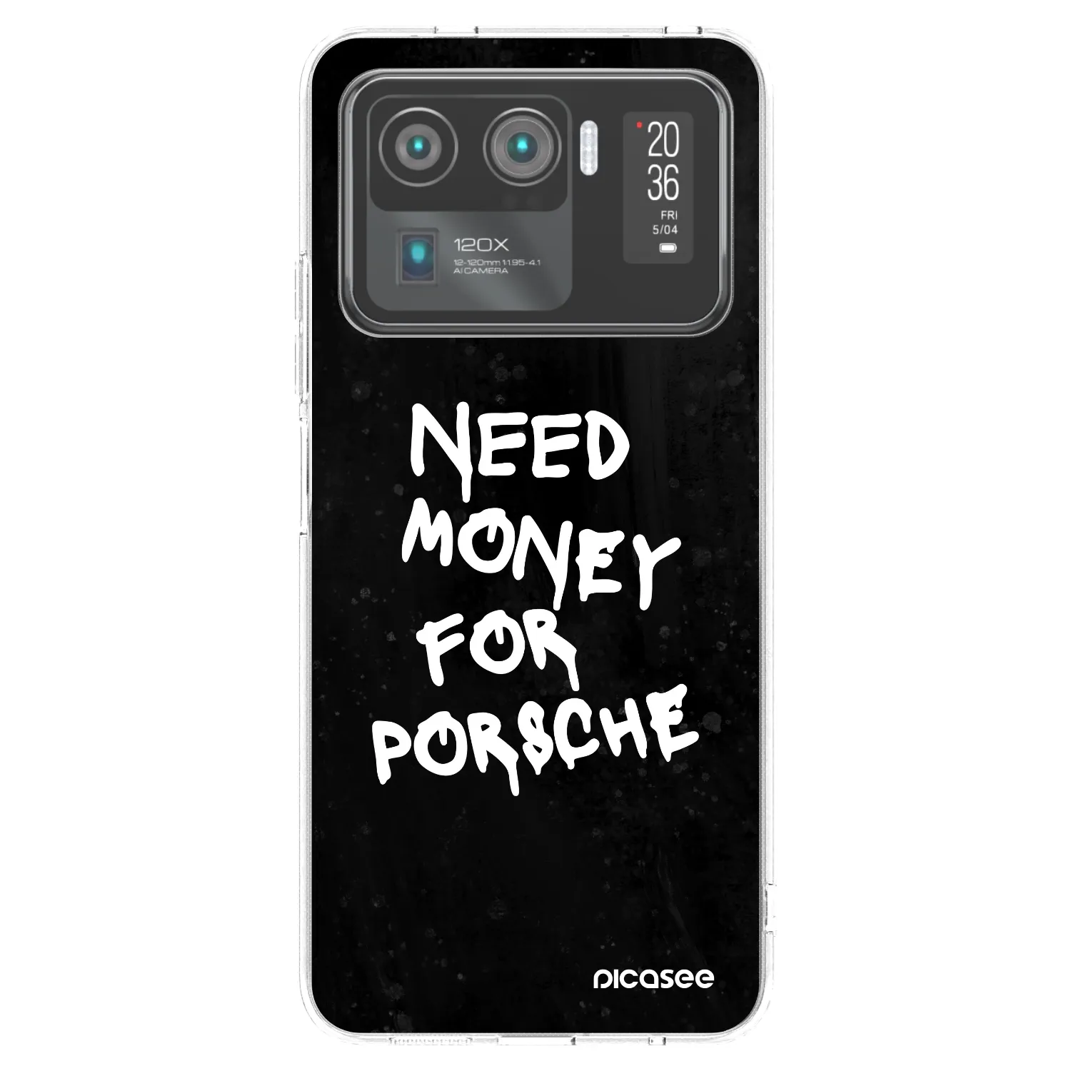 Picasee silikonska prozirna maskica za Xiaomi Mi 11 Ultra - Black Dollar
