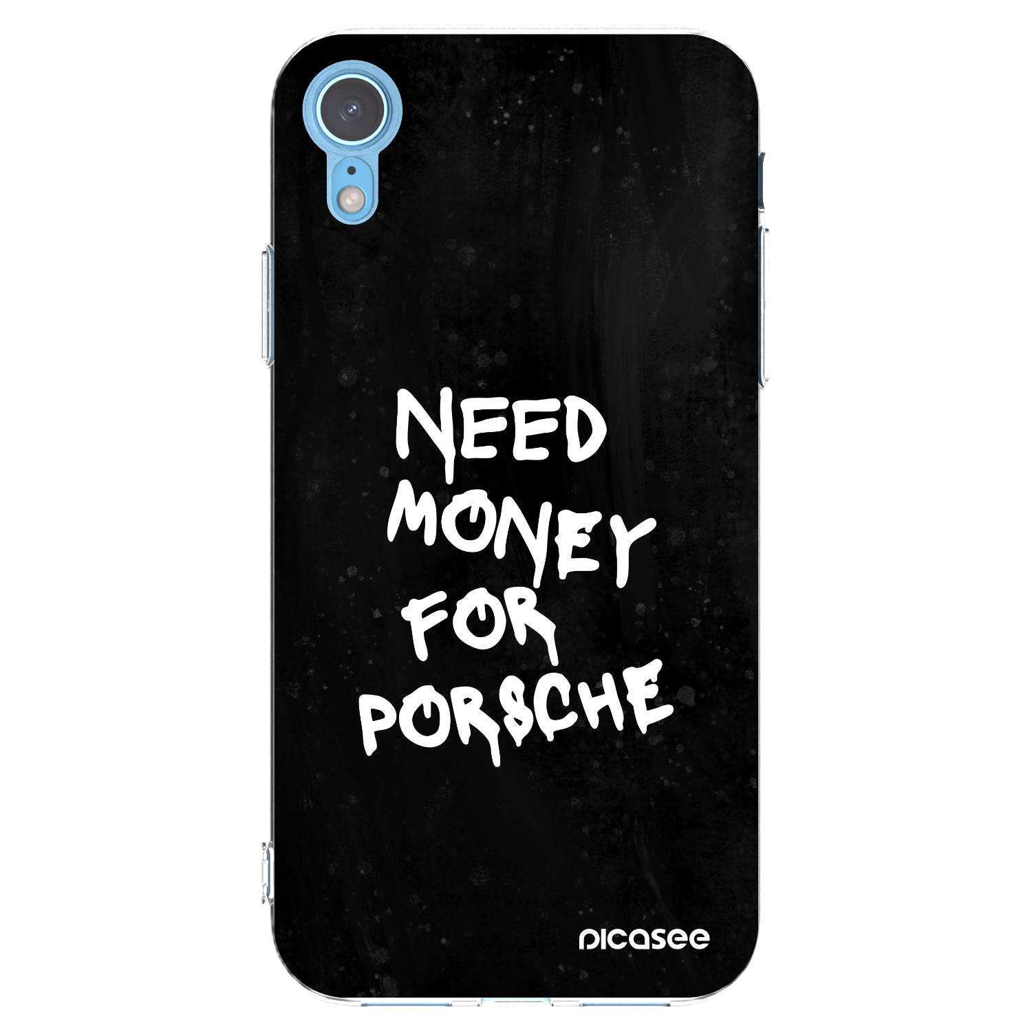 Picasee silikonska prozirna maskica za Apple iPhone XR - Black Dollar