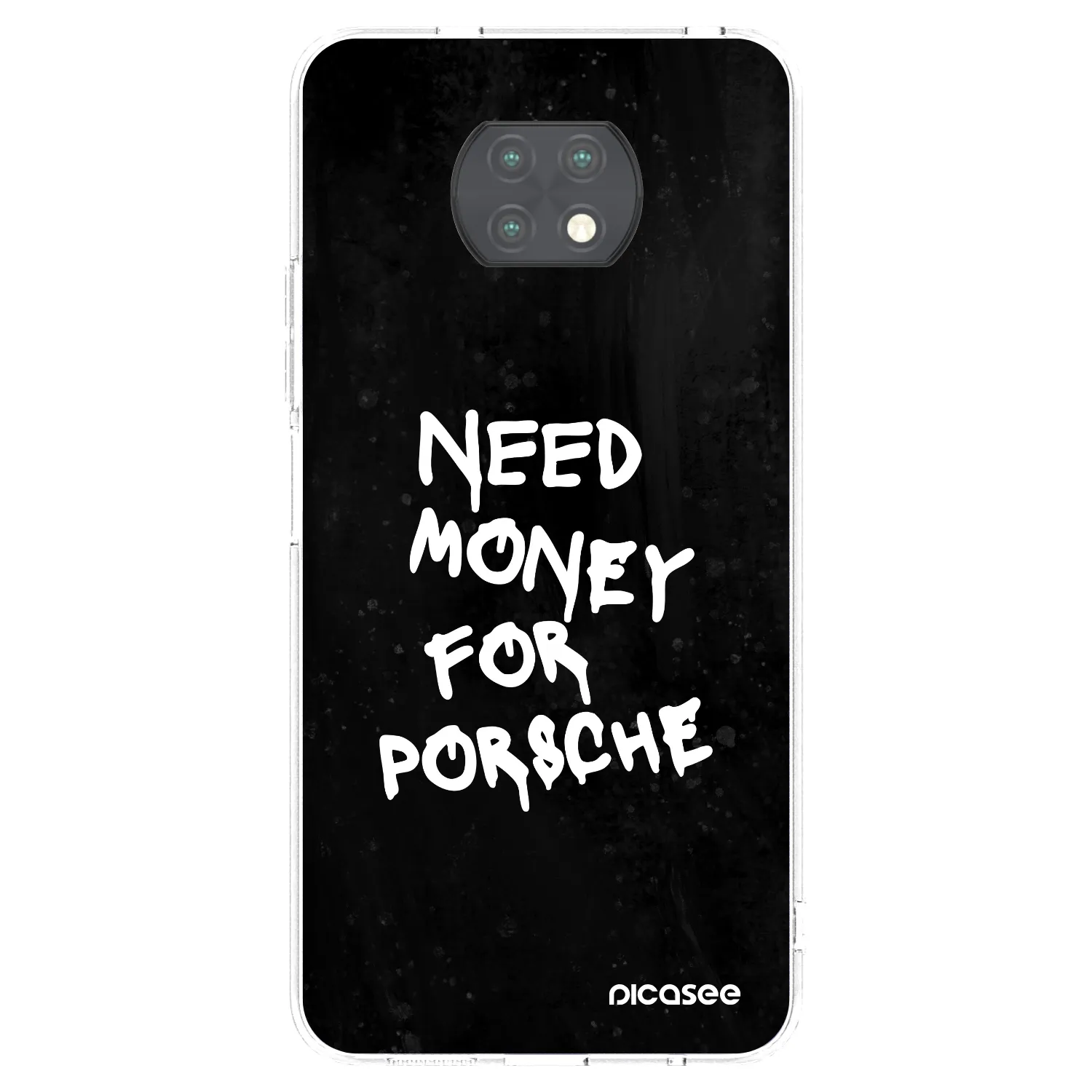 Picasee silikonska prozirna maskica za Xiaomi Redmi Note 9T - Black Dollar