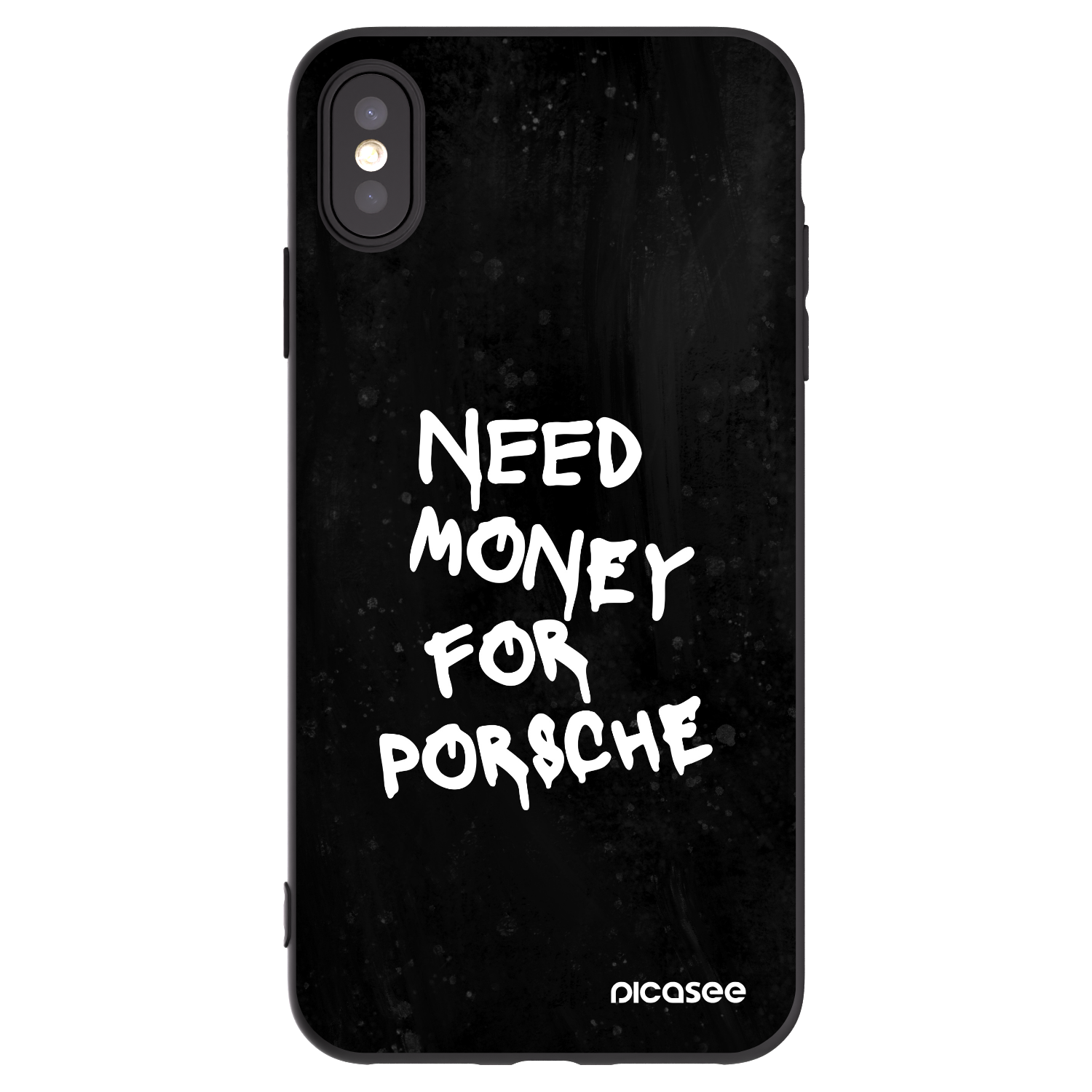 Picasee crna silikonska maskica za Apple iPhone XS Max - Black Dollar