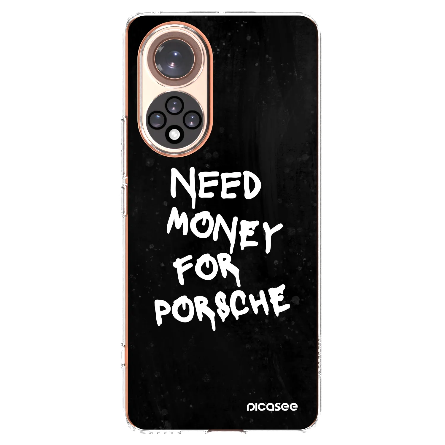 Picasee silikonska prozirna maskica za Honor 50 5G - Black Dollar