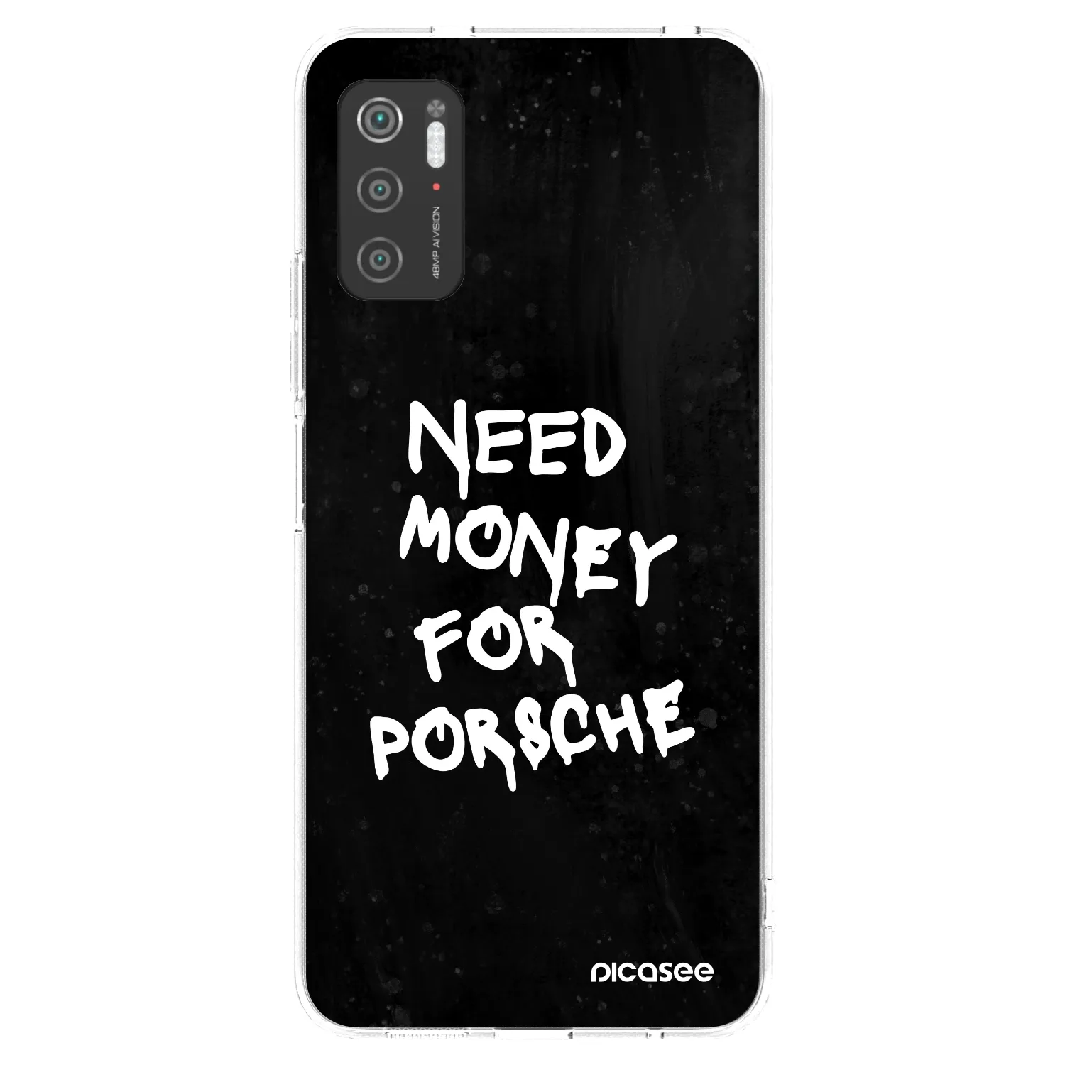 Picasee silikonska prozirna maskica za Xiaomi Poco M3 Pro 5G - Black Dollar