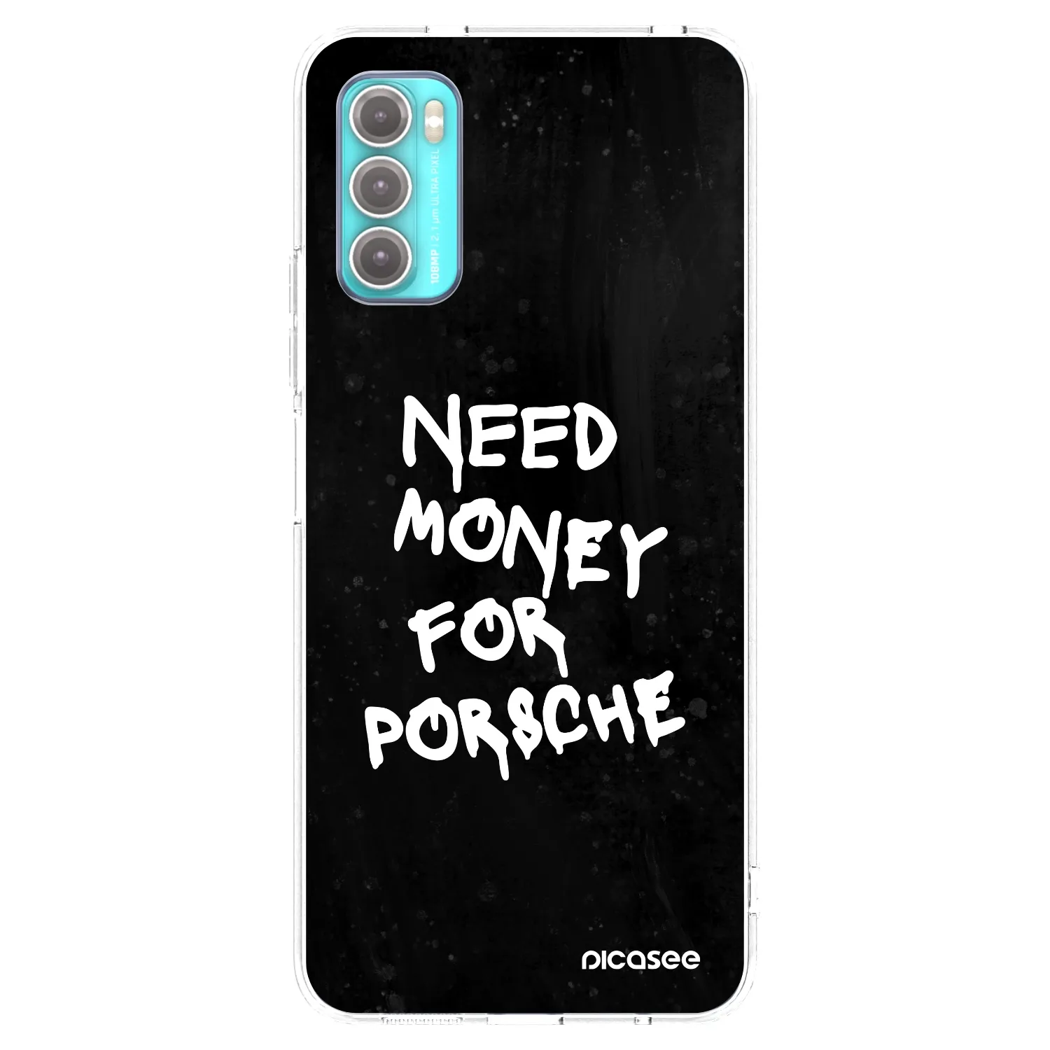 Picasee silikonska prozirna maskica za Motorola Moto G60 - Black Dollar