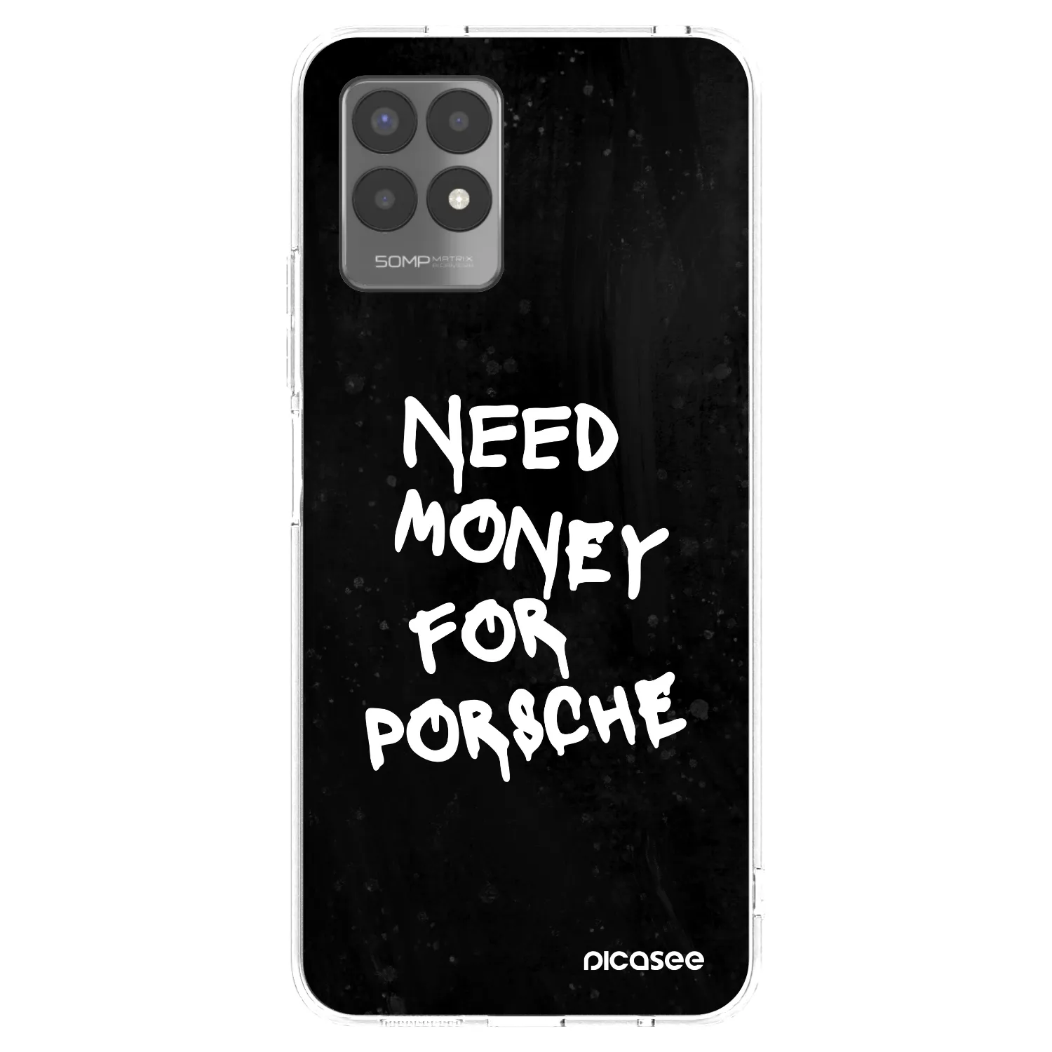 Picasee silikonska prozirna maskica za Realme 8i - Black Dollar