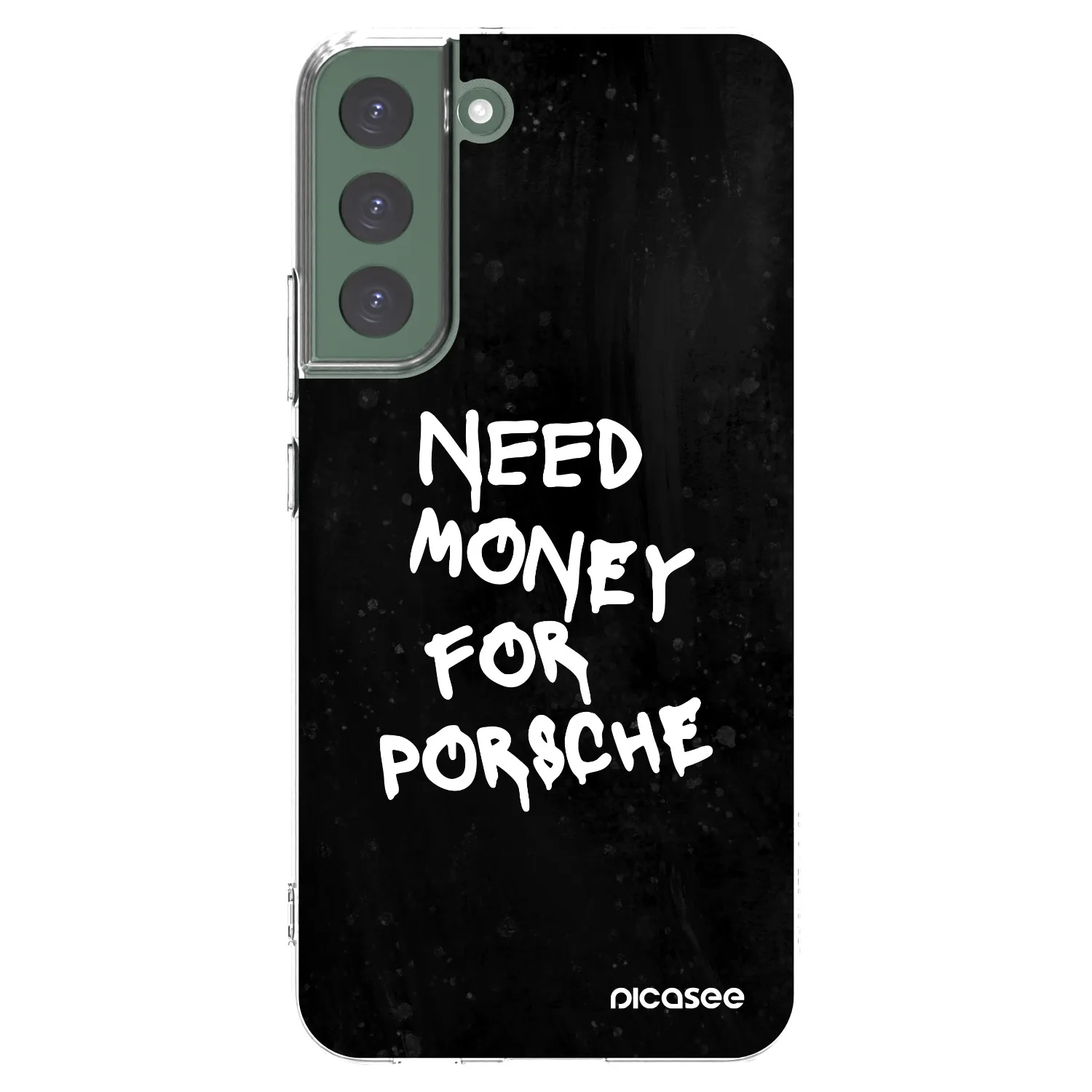 Picasee silikonska prozirna maskica za Samsung Galaxy S22+ 5G - Black Dollar