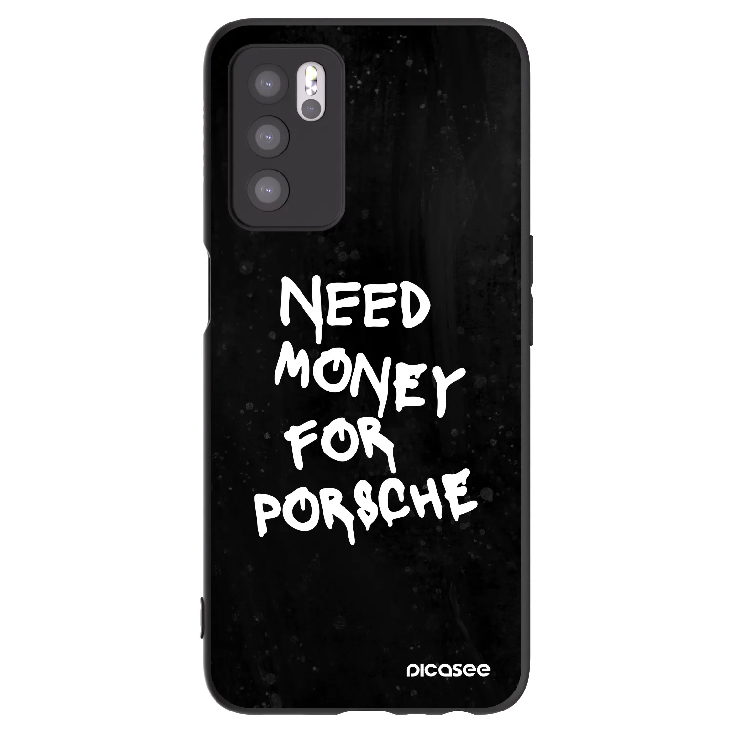 Picasee crna silikonska maskica za OPPO A16s - Black Dollar