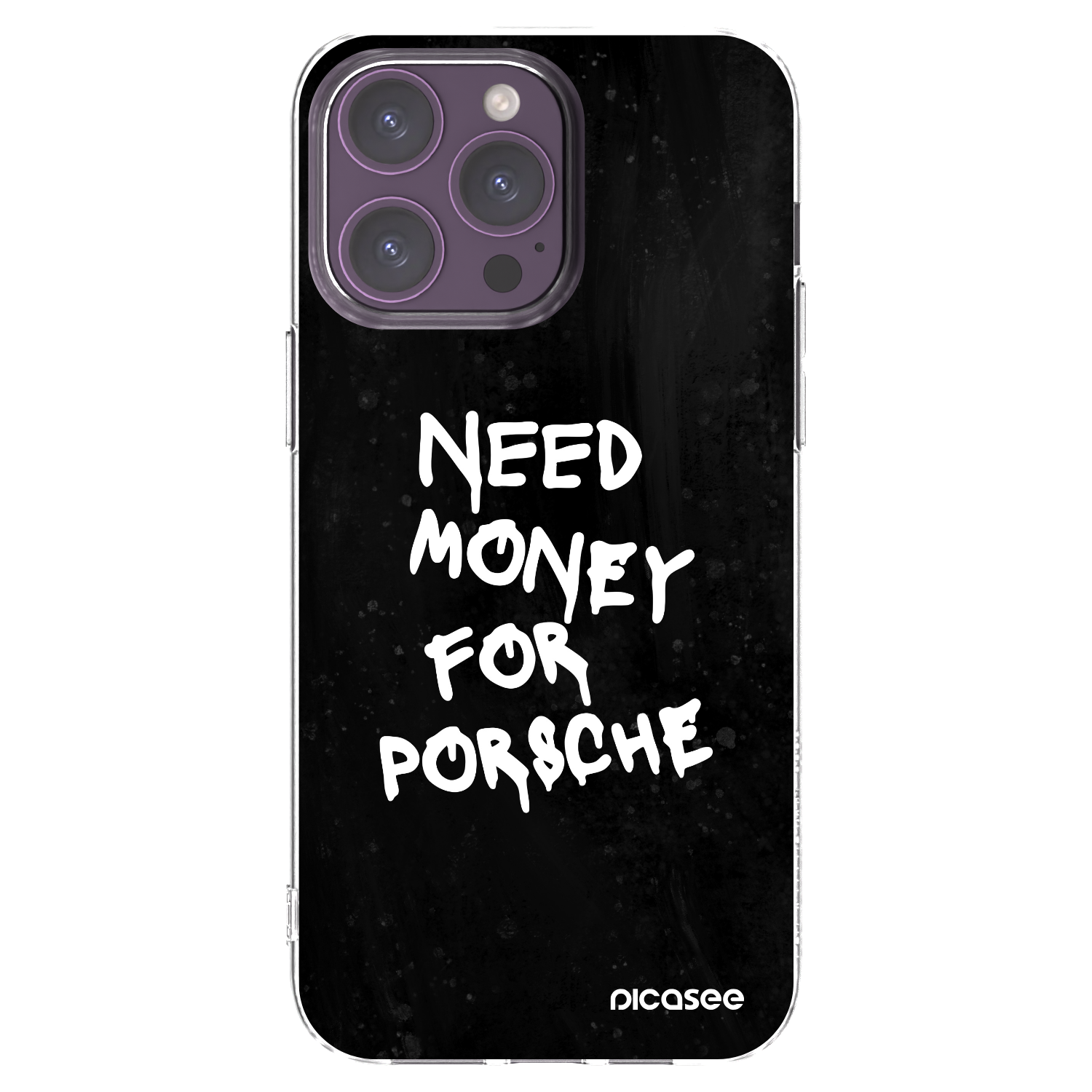 Picasee silikonska prozirna maskica za Apple iPhone 14 Pro Max - Black Dollar
