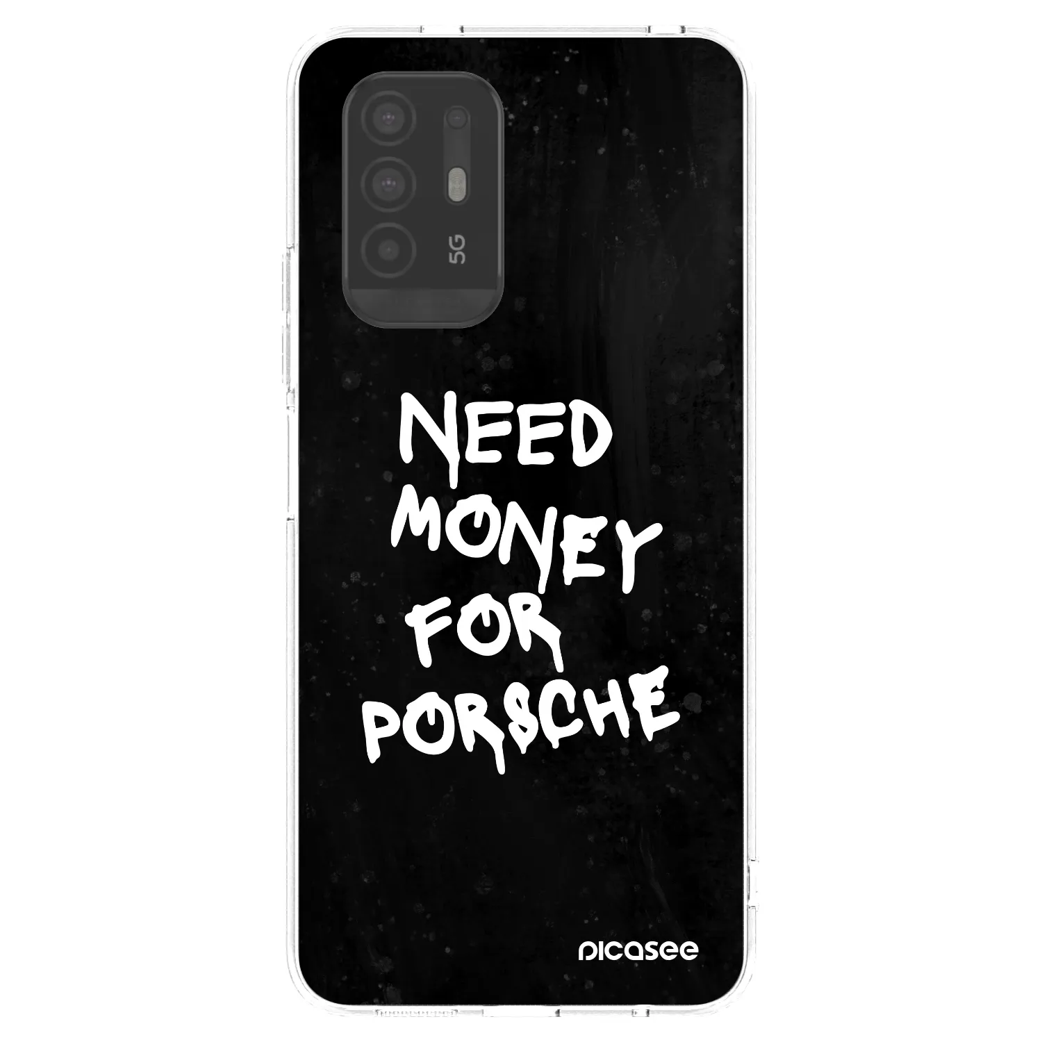 Picasee silikonska prozirna maskica za OPPO A94 5G - Black Dollar