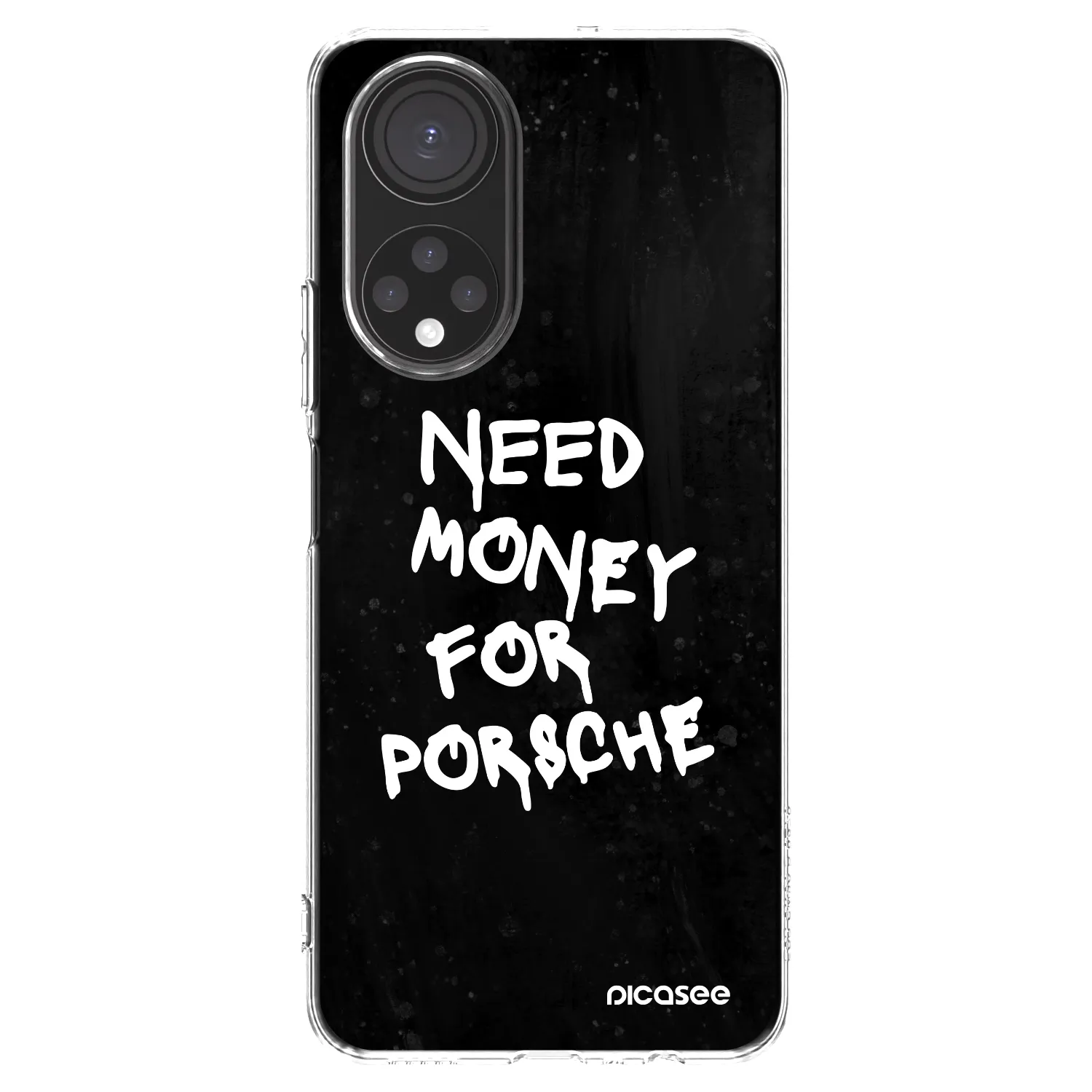 Picasee silikonska prozirna maskica za Honor X7 - Black Dollar