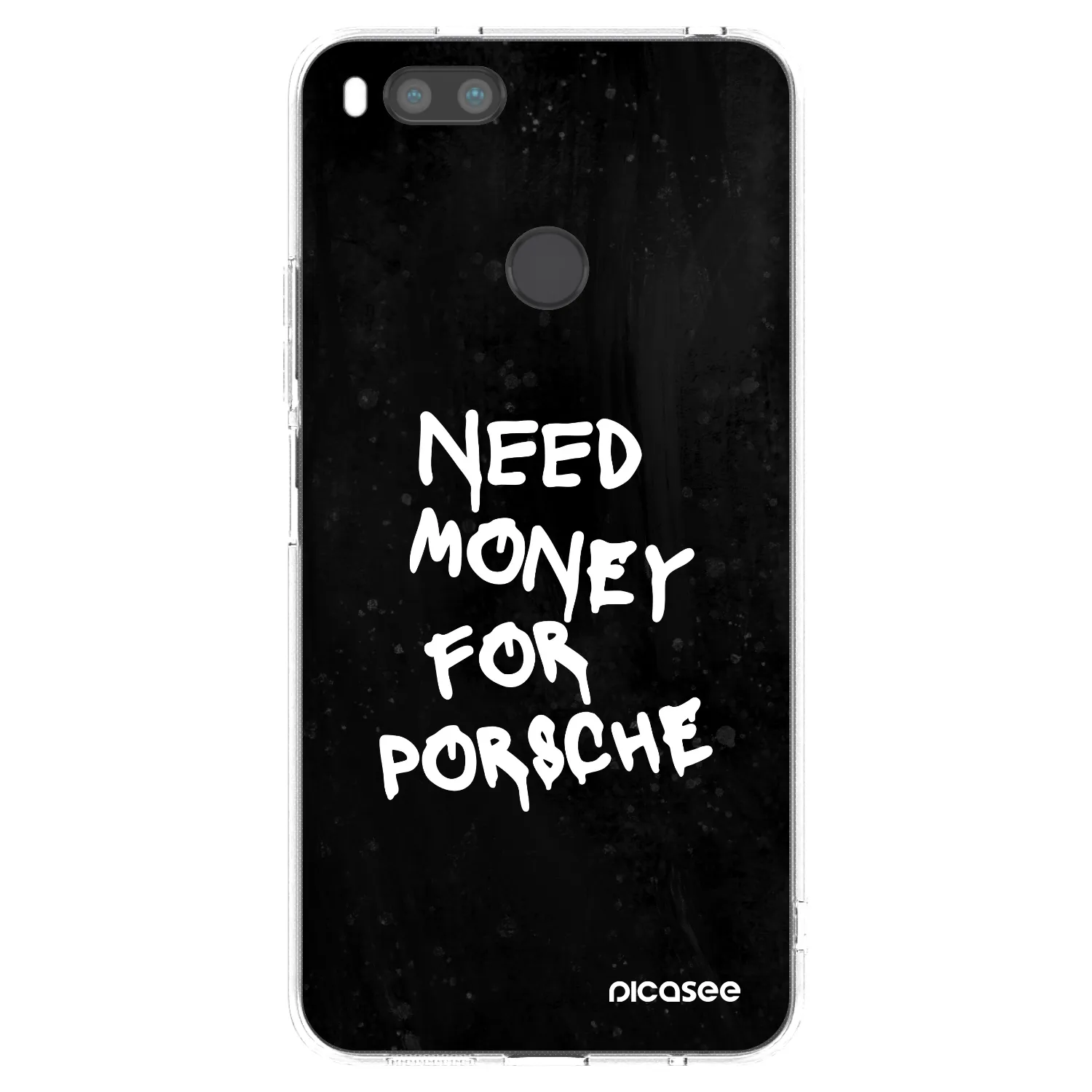Picasee silikonska prozirna maskica za Xiaomi Redmi A1 - Black Dollar