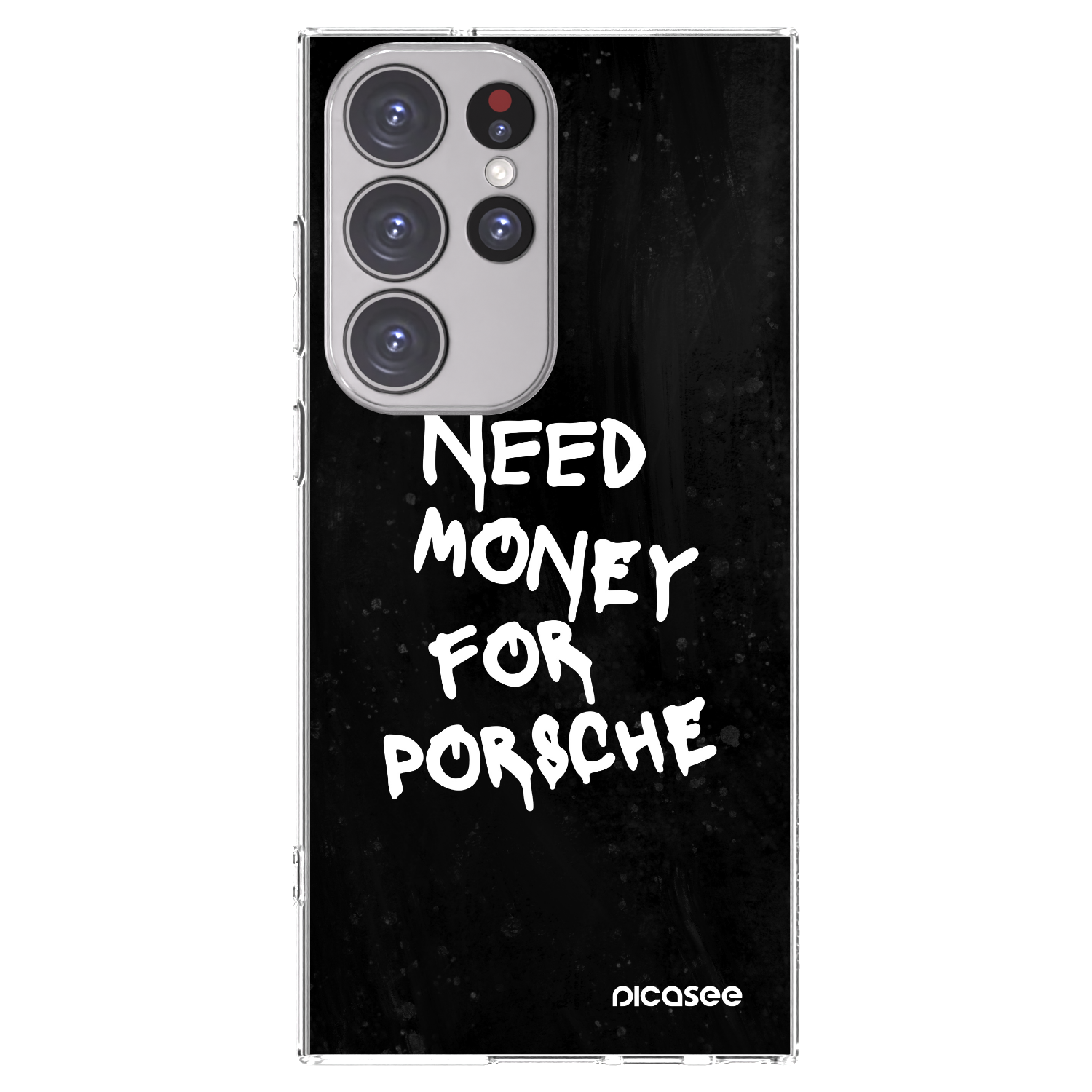 Picasee silikonska prozirna maskica za Samsung Galaxy S23 Ultra 5G - Black Dollar