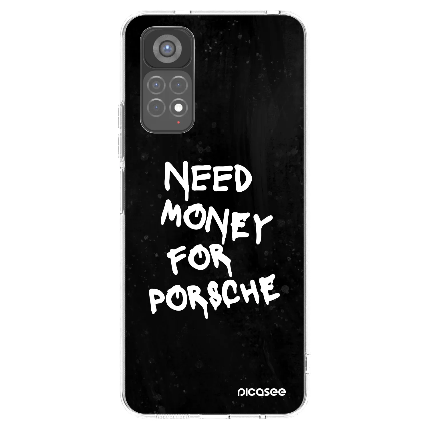 Picasee silikonska prozirna maskica za Xiaomi Redmi Note 11S 5G - Black Dollar