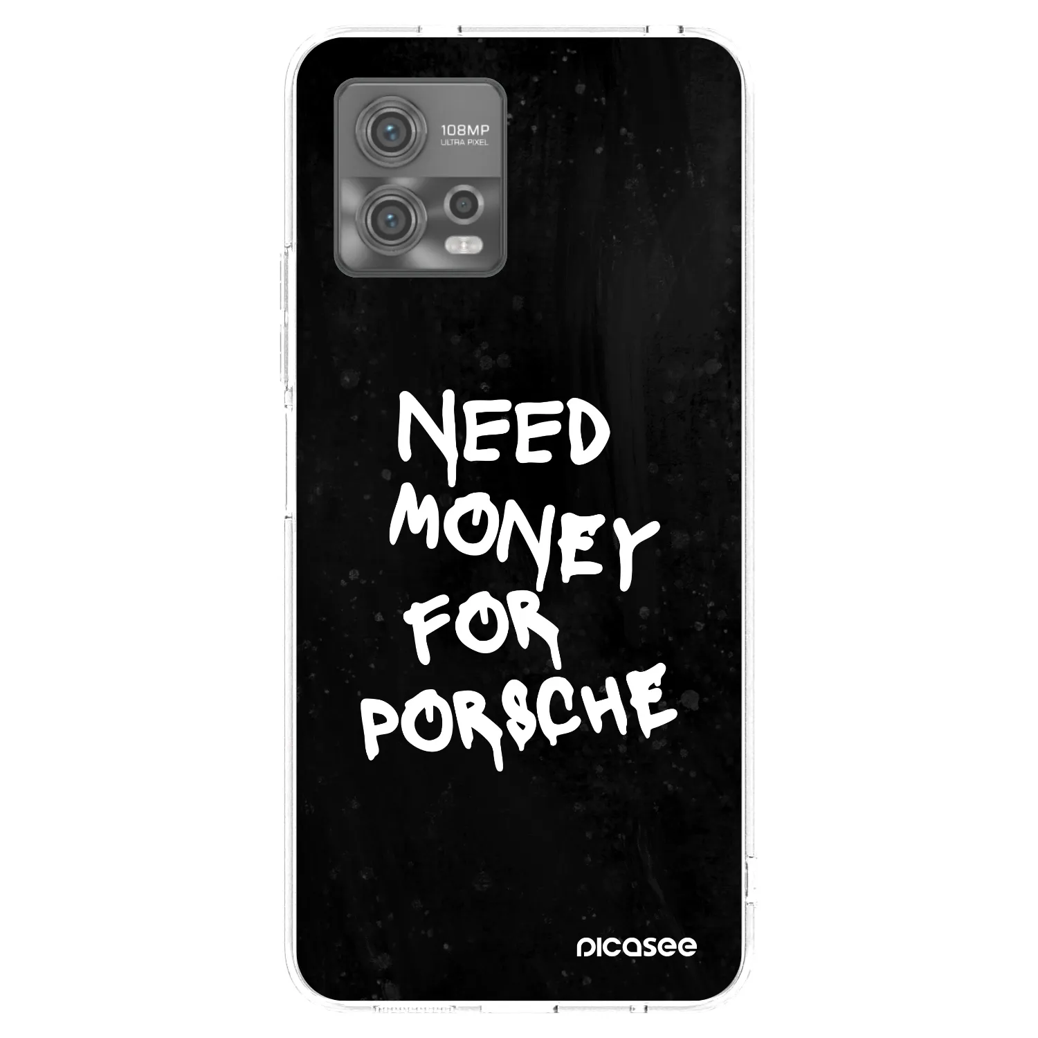 Picasee silikonska prozirna maskica za Motorola Moto G72 - Black Dollar
