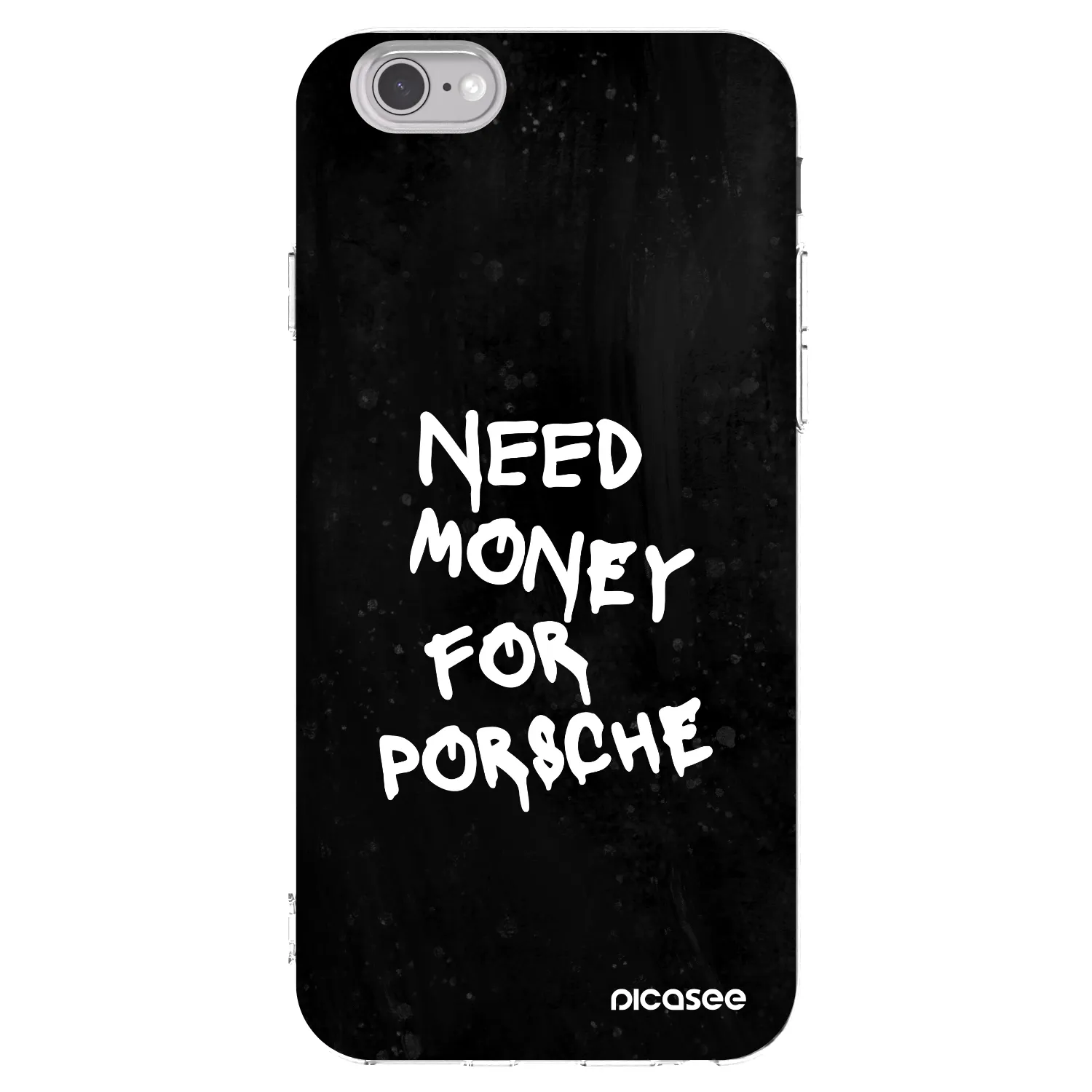 Picasee silikonska prozirna maskica za Apple iPhone 6/6S - Black Dollar