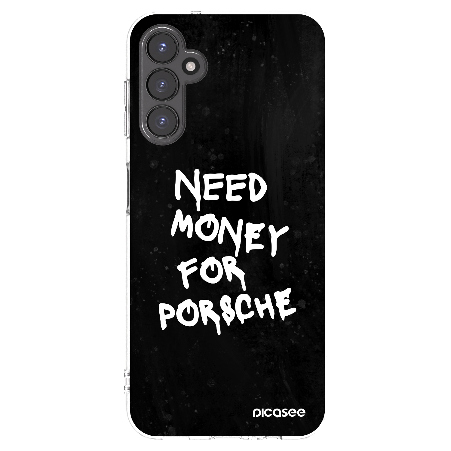 Picasee silikonska prozirna maskica za Samsung Galaxy A14 4G A145R - Black Dollar